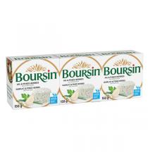 Boursin Garlic & Fine Herbs Gournay Cheese 3 x 150 g