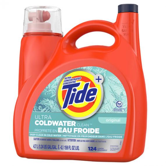 Tide - Détergent à lessive liquide Coldwater Clean, 124 lavages - 4,7 L