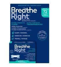 Breathe Right Clear Extra Strength Nasal Strips 72 ct