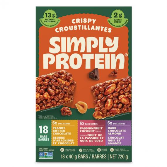 Simply Protein - Barres croustillantes 18 x 40 g