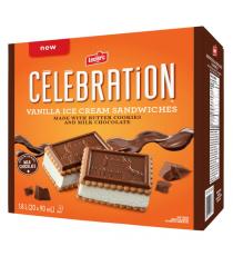 Leclerc Célébration - Sandwichs à la crème glacée vanille 20 x 90 ml