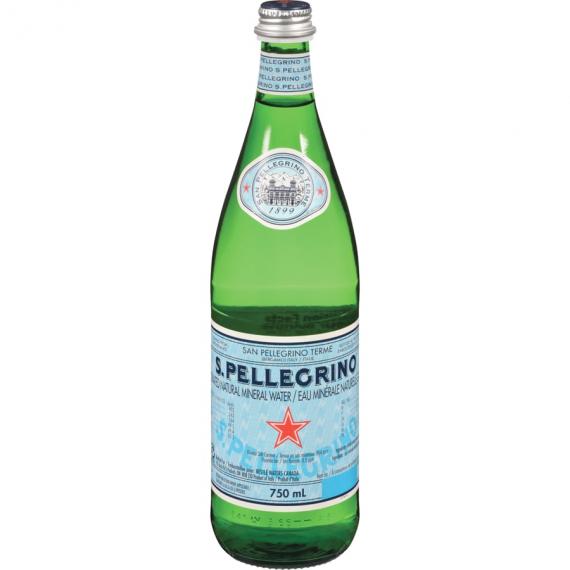 SAN PELLEGRINO - Eau minérale naturelle gazéifiée 750ml - bouteille en verre