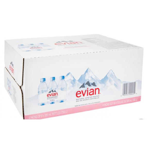 Évian - Eau de source naturelle 24 × 330 ml