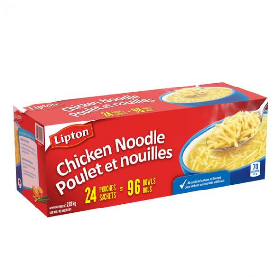 Lipton - Soupe au poulet et nouilles en sachets, 24 sachets de 84 g Lipton - Soupe au poulet et nouilles en sachets, 24 sachets de 84 g