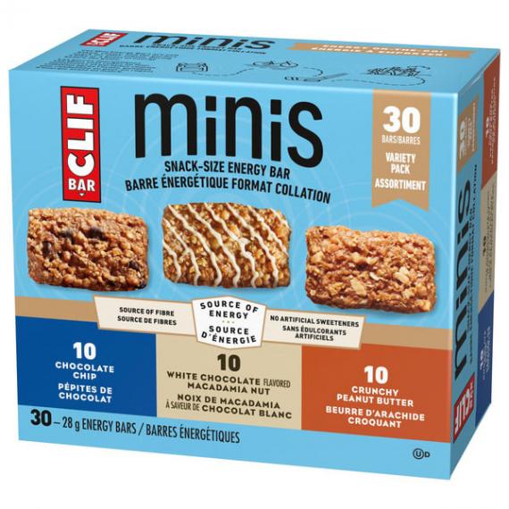 CLIF BAR Minis - Assortiment de barres énergétiques 30 x 28 g