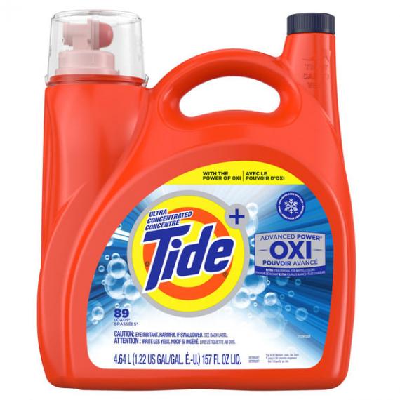 Tide - Lessive Advanced Power 89 lavages - 4.64 L - Avec Oxi Tide - Lessive Advanced Power 89 lavages - 4.64 L - Avec Oxi