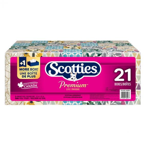 Scotties Premium Tissus, 2ply, 20 boîtes Scotties Premium Tissus, 2ply, 20 boîtes