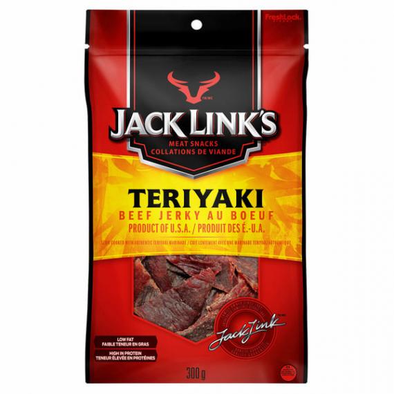 Jack Link's - Bœuf séché, Teriyaki, Snacks de viande 300 g