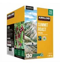 Kirkland Signature Organic Summit Fair Trade Coffee K-Cup Pods 120 ct