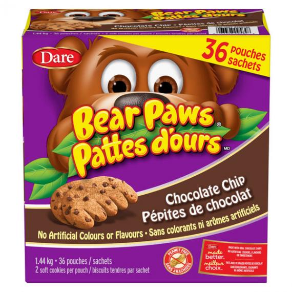Dare - Boite de 36 biscuits moelleux à la mélasse Pattes d’ours 36 × 40 g