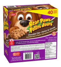 Dare Bear Paws Chocolate Chip Cookies 40 ct