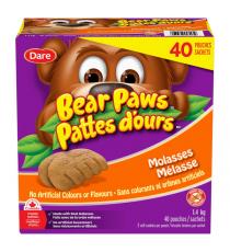 Dare Molasses Bear Paws Cookies 40 ct