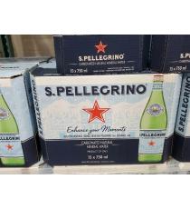 SAN PELLEGRINO - Eau minérale naturelle gazéifiée 12 x 750ml - bouteille en verre