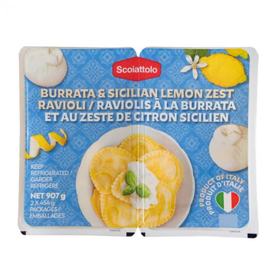 Scoiattolo burrata and lemon zest ravioli 2 x 454 g