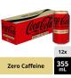 Coca-Cola Cola Zero Sucres Zéro Coca-Cola Cola Zero Sugar Zero Caffeine Fridge Pack Cans 12x355 ml