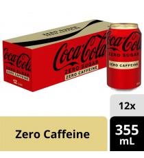 Coca-Cola Cola Zero Sucres Zéro Coca-Cola Cola Zero Sugar Zero Caffeine Fridge Pack Cans 12x355 ml
