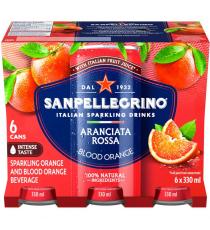 San Pellegrino Aranciata Rossa Boisson pétillante italienne aux fruits et à l'orange sanguine 6x330,0 ml