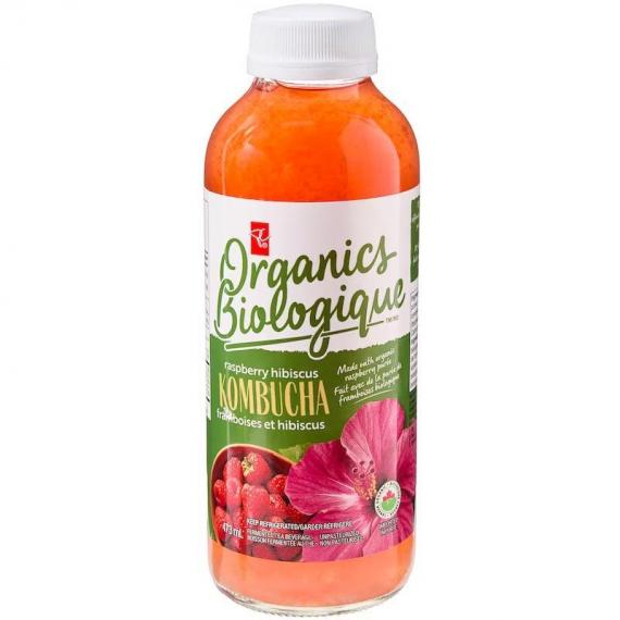 PC Organics Raspberry Hibiscus Kombucha 473 ml