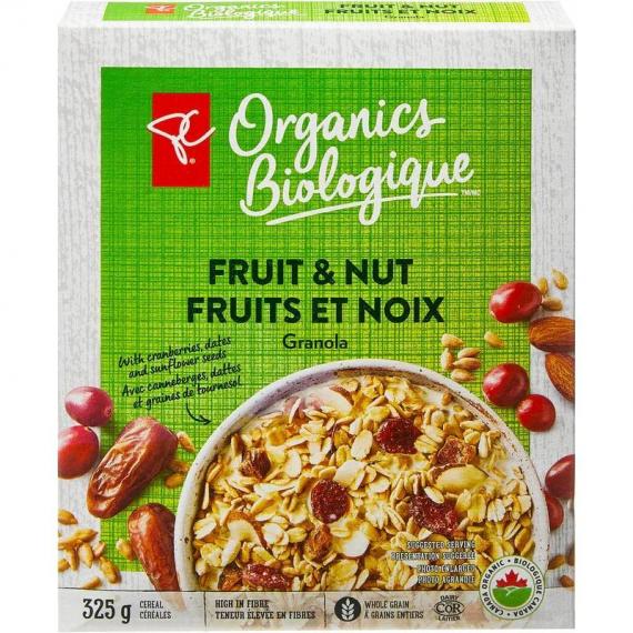 PC Organics Fruit and Nut Granola 325 g