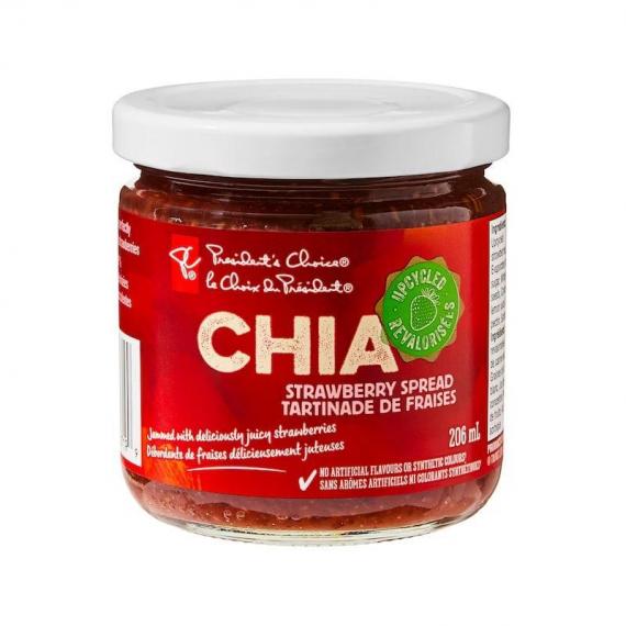 President Choice Chia Strawberry Spread 206 ml