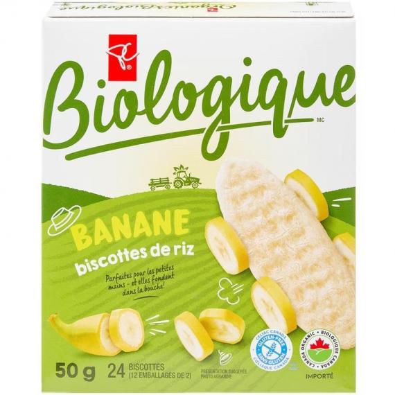 PC Organics Banana Rice Rusks 50 g