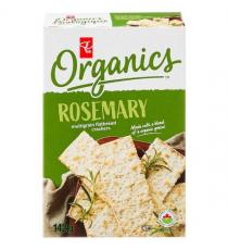 PC Organics Rosemary Multigrain Flatbread Crackers 142 g