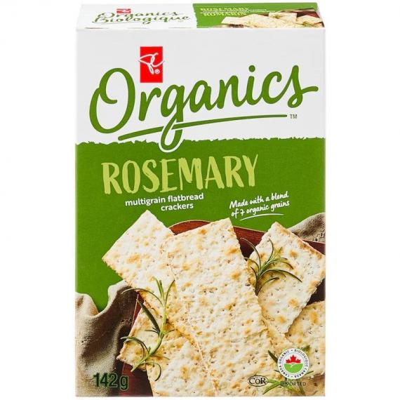 PC Organics Rosemary Multigrain Flatbread Crackers 142 g