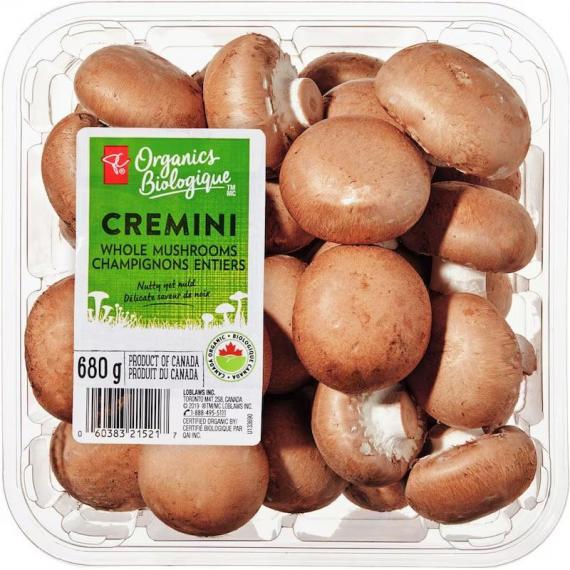 PC Organics Organic Cremini Mushrooms (Large) 680 g