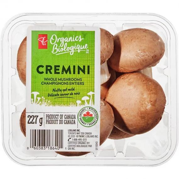 Champignons cremini entiers PC Organics 227 g