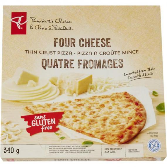 Pizza quatre fromages sans gluten Choix du Président (340 g)