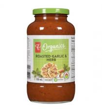 Sauce pour pâtes à l'ail rôti et aux fines herbes PC Organics 700 ml