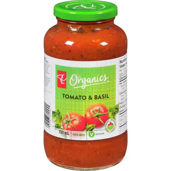PC Organics Tomato & Basil Pasta Sauce 700 ml