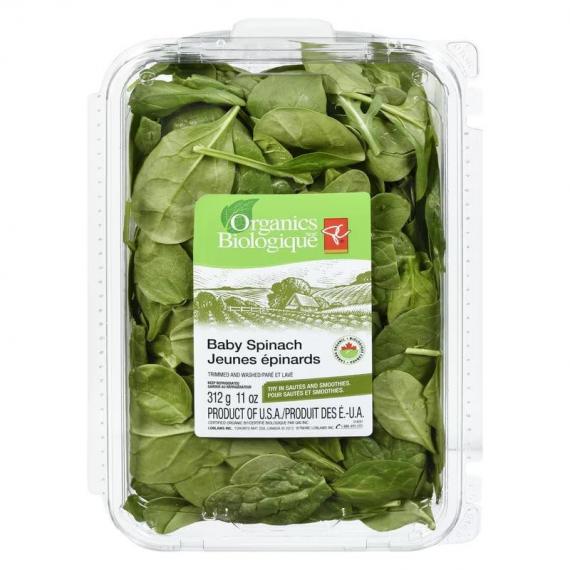 PC Organics Baby Spinach (Large) 312 g