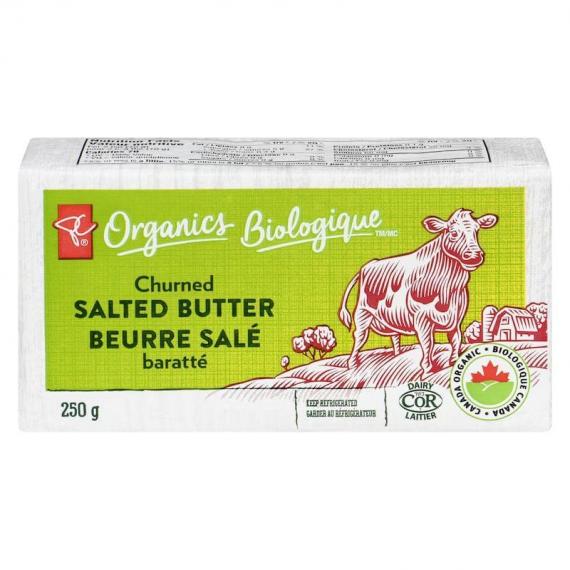 PC Organics Salted Butter Churned 250 g