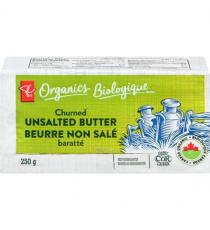 PC Organics Unsalted Butter Churned 250 g