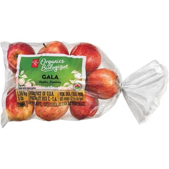 PC Organics Gala Apples 3 lb Bag 1.36 kg