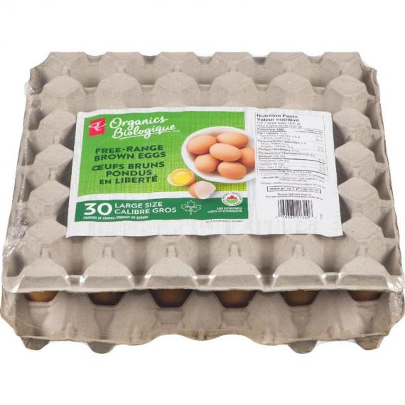 PC Organics Free-Range Large Brown Eggs Club Pack 30 ea