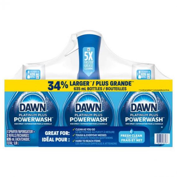 Savon à vaisselle Dawn Powerwash 3 x 635 mL