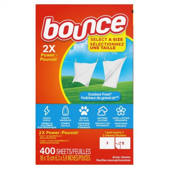 Bounce dryer sheets 400 sheets