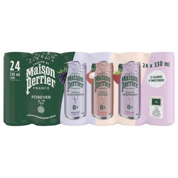Pack variété de baies d'eau gazeuse Maison Perrier 24 x 330 mL