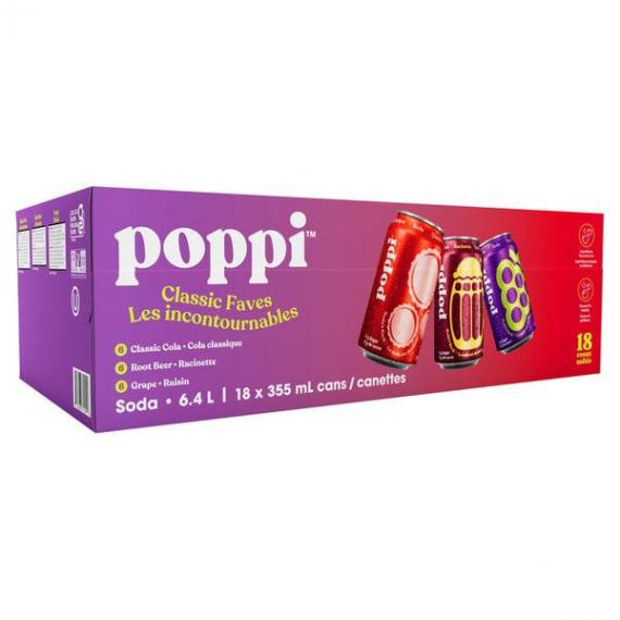 soda poppi Classic Faves 18 x 355 ml