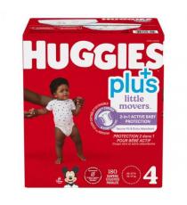 Huggies plus+ little movers diapers sizes 4
