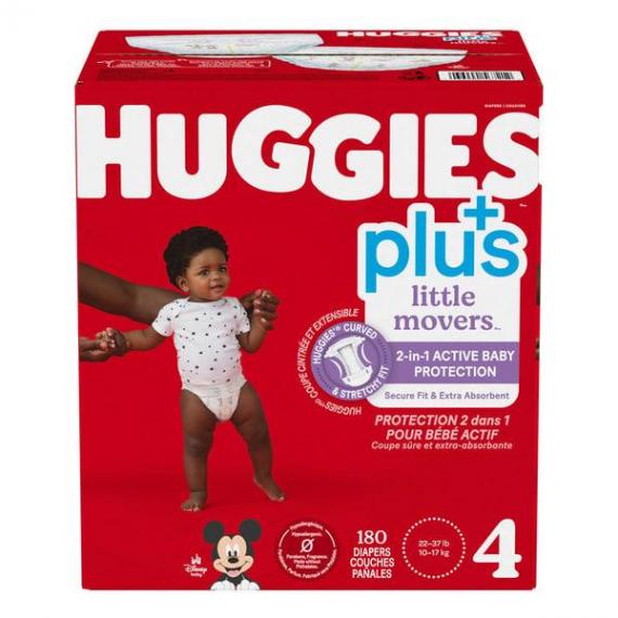 Huggies plus+ little movers diapers sizes 4