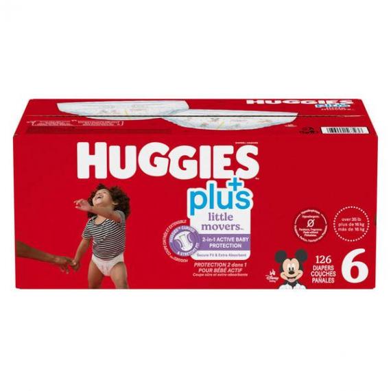 Huggies plus+ little movers diapers sizes 6