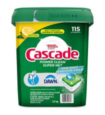 Cascade Power Clean Shine Boost Lemon Scent Dishwasher Detergent ActionPacs 115 ct
