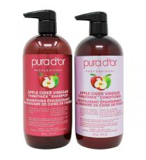 Pura D'Or Thin2Thick Apple Cider Vinegar / Shampoo & Conditioner Set 2 x 709 ml
