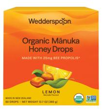 Organic Manuka Honey Lemon Drops 60 ct
