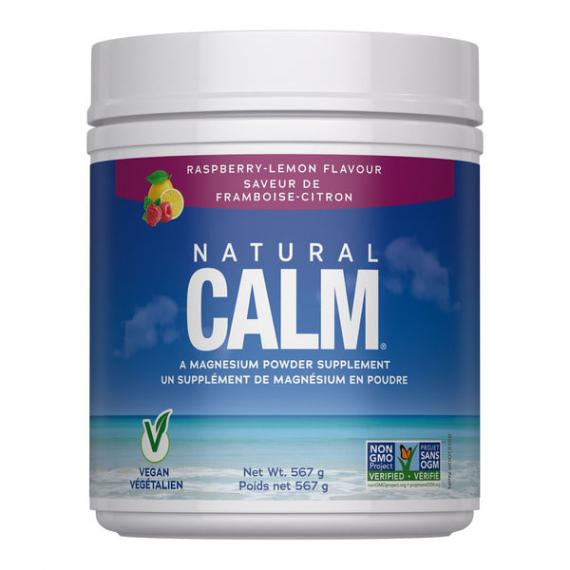 Natural Calm Magnesium Citrate, Raspberry Lemon Flavour 567 g